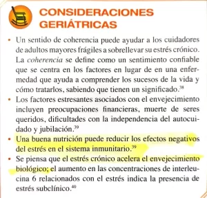 Consideraciones geriátricas del estrés